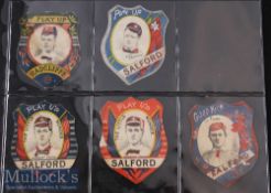 Rare 1880s Baines Rugby Cards (5): Salford (4) and Radcliffe represented on this wonderfully