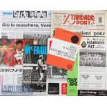 Selection of Manchester City Away Football Programmes to include 1967 Standard Liege (newspaper)^