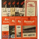 Selection of 1950s Arsenal v Manchester United Football Programmes including (H) v Manchester Utd