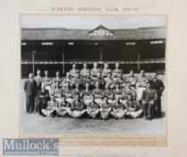 1947/8 Season Everton Mounted Team Photograph by Albert Marrion Photographers (Liverpool) Formerly