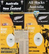 1974-2005 Australia/New Zealand Rugby Test Programmes (4): The 1st and 3rd Tests from Brisbane &