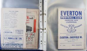 Complete Season 1959/60 Everton Home and Away Football Programmes to include league and FA Cup