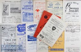 1951/52 Everton Away Football Programmes to include Doncaster Rovers^ Sheffield Wednesday^ Barnsley^