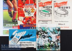 Manchester United Away Football Programmes to include 1963/64 Willem II (ECWC) (x2 different