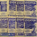 1948/49 Everton Home Football Programmes to include Bolton Wanderers^ Sunderland^ Sheffield Utd^