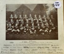 1905 ‘Original’ New Zealand Rugby Team Print: Possibly from a contemporary Press supplement issue^ a