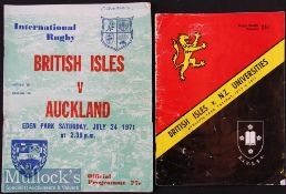1971 British Lions Rugby Programmes in New Zealand (2): The tour matches against New Zealand