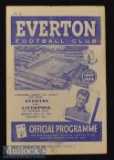 1947/48 Liverpool Senior County Cup Final Everton v Liverpool Football Programme date 3 May^