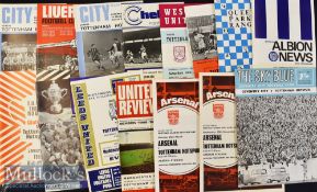 Selection of 1967/68 -1970 Tottenham Hotspur Home and Away Football Programmes to include 67/68 (