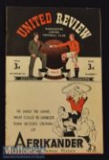 1946/47 Manchester United v Derby County Football Programme date 9 Nov^ team changes^ o/w G