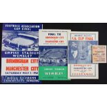 1956 FA Cup Final Birmingham City v Manchester City Football Programme and Ticket date 5 May plus