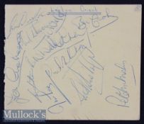 Signed 1950s Selection of Essen Football Club Autograph Page having 10x signatures to one side^ on