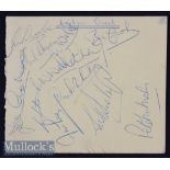 Signed 1950s Selection of Essen Football Club Autograph Page having 10x signatures to one side^ on