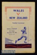 1951 Wales v New Zealand Rugby League Programme: 12pp issue for the Floodlit Test at Odsall in