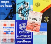 1975 Scotland to New Zealand Rugby Programmes (7): The complete tour: a variety of often striking