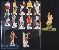 12x Card Cut Out Footballers including David Sadler^ Eddie McCredie^ Pat Stanton^ Pat Jennings^