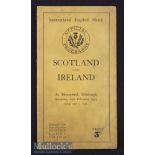 1934 Scotland v Ireland Rugby Programme: Some wear and rubbing to the highly traditional slim 8pp