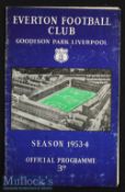 1953/54 The Army v Scotland XI Football Programme at Goodison Park date 18 Nov rusty staple^