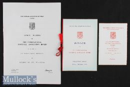 1976 FA of Wales Board Meeting Programme^ Dinner Menu and Annual Meeting dates 17th-19th June^