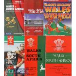 1960-2000 Wales v South Africa Rugby Programmes (6): For the matches at Cardiff in 1960^ 1970 (1st