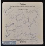 Multi-Signed Manchester United European Double (1968-1991) Dinner Menu with signatures