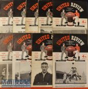 1953/54 Manchester United Home Football Programmes to include Nos 4^ 5^ 11^ 14^ 15^ 17^ 18^ 19 and