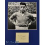 Dixie Dean Signed Display with signature below print^ mounted ready to frame measures 25x31cm