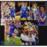 5x Signed Chelsea Colour Photographs Andre Flo^ Cole^ Cech^ Merson^ measuring 30x21cm approx.