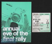 1970 FA Cup Final Eve of The Final Rally Programme and Match Ticket (2)