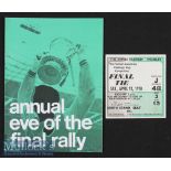 1970 FA Cup Final Eve of The Final Rally Programme and Match Ticket (2)