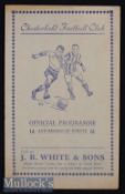 1939/40 Chesterfield FC v Bradford Park Avenue Football Programme dated 26th August^ excellent