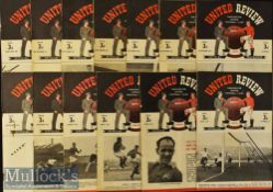 1948/49 Manchester United Home Football Programmes to include Nos 2^ 3^ 6^ 7^ 8^ 9^ 11^ 12^ 13^