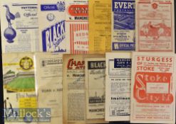 Selection of Manchester United 1950s Away Football Programmes to include 46/47 Wolverhampton
