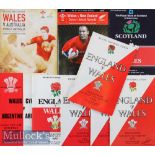 1976-2010 Wales Mostly Aways Rugby Programmes (9): At England 1976-82 Inclusive^ with one duplicate;