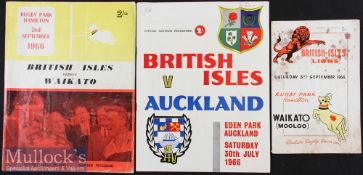 1966 British Lions Rugby Programmes in New Zealand (3): The Lions’ clashes with Auckland^ and (two