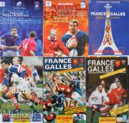 1991-2003 France v Wales Rugby Programmes (6): Missing only 1993^ a run of six Parc des Princes
