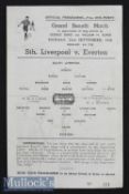 1946/47 Sth. Liverpool v Everton Grand Benefit Match Football Programme date 23 Sep in memory of G