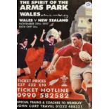 Wales v New Zealand 1997 Rugby Poster: f&g 25” x 18” colour poster advertising the Wales v New