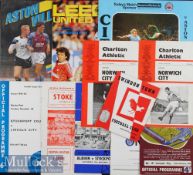 Selection of Postponed Football Programmes to include 90/91 Aston Villa v man City^ 67/68 Brighton v