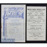 1948/49 Witton Albion v Shrewsbury Town FA Cup Football Programme 13 Nov^ single sheet^ plus 49/50