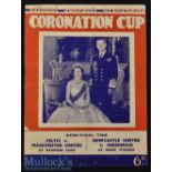 1953 Coronation Cup Semi-Finals Double Issue Football Programme Celtic v Manchester United and