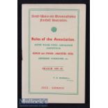 1936/37 South Wales and Monmouthshire Football Association - Rules of the Association Booklet staple