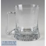 Courage Clubs Rugby Championship cut glass tankard: 12cm x 12cm incl handle^ attractive chunky