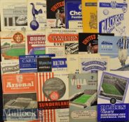 1956/57 Everton Away Football Programmes to include Man Utd (FAC)^ Chelsea^ Leeds Utd^ Blackpool^