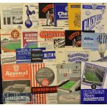 1956/57 Everton Away Football Programmes to include Man Utd (FAC)^ Chelsea^ Leeds Utd^ Blackpool^