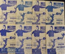 1946/47 Everton Home Football Programmes to include Blackpool^ Preston NE^ Arsenal^ Portsmouth^