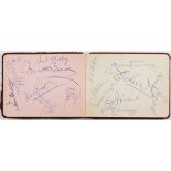 1955/56 Manchester United Championship Winning Team Autograph Album containing Matt Busby^ Duncan