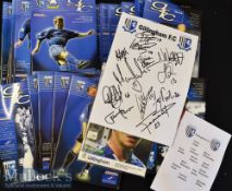 Selection of Gillingham FC Football Programmes and autographs from 2003