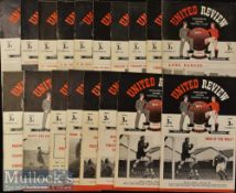 1949/50 Manchester United Home Football Programmes to include Nos 2^ 4^ 6^ 7(x2)^ 8^ 9(x2)^ 10^