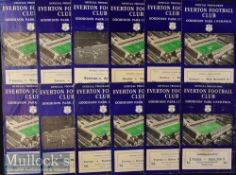 1957/58 Everton Home Football Programmes includes Wolverhampton Wanderers^ Chelsea^ Sunderland^